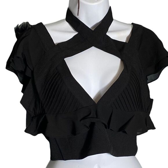 Nasty Gal Cut Out Crop Top Size M - Picture 1 of 6